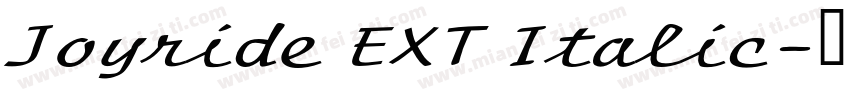 Joyride EXT Italic字体转换